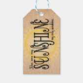Mijn zonneschijn op Burlap Cadeaulabel (Voorkant)