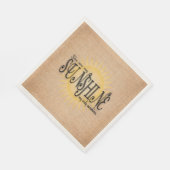 Mijn zonneschijn op Burlap Servet (Hoek)