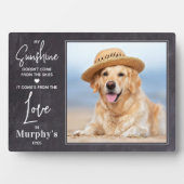 Mijn Zonneschijn Persoonlijke Foto Hond Liefhebber Fotoplaat (voorkant)