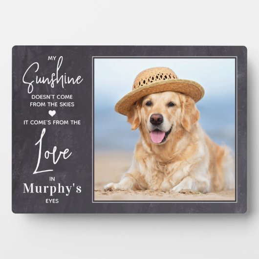 Mijn Zonneschijn Persoonlijke Foto Hond Liefhebber Fotoplaat (voorkant)