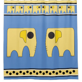 Mijn zonnige gele olifanten douchegordijn