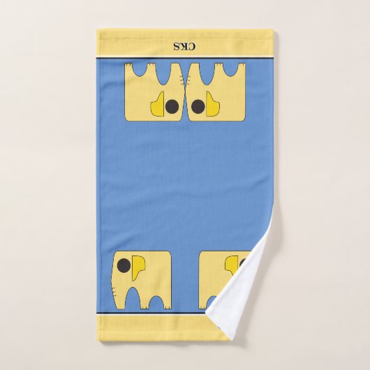 Mijn zonnige olifant - gepersonaliseerd bad handdoek (Handdoek)