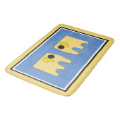 Mijn zonnige olifant op blauw badmat (Gekanteld)