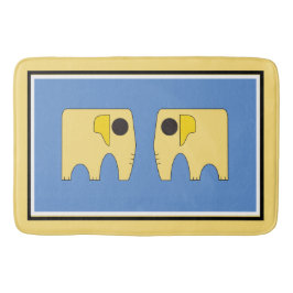 Mijn zonnige olifant op blauw badmat