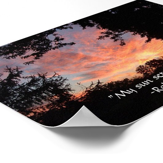 Mijn zonsondergang poster (Hoek)