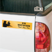 Mijn zoon beschermt je vrijheid (mam van het leger bumpersticker (Op Truck)
