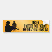 Mijn zoon beschermt uw vrijheid (nationale garde v bumpersticker (Voorkant)