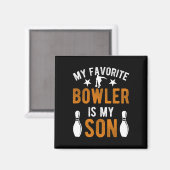 Mijn zoon Bowling vader van een Bowler vader Bowli Magneet (Voorkant / Achterkant)