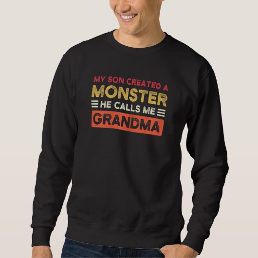 Mijn zoon Creëer een Monster Granny Trui (Voorkant)