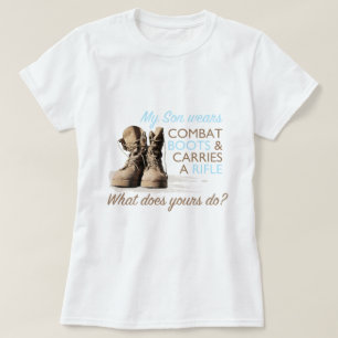 Mijn zoon draagt gevechtsboeken t-shirt
