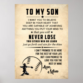 Mijn zoon gelooft diep in je hart poster