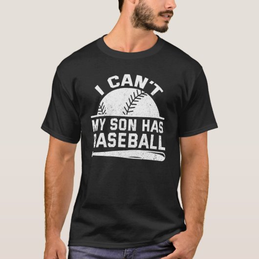 Mijn zoon heeft honkbal Gezegden van mama pa Pa. T-shirt (Voorkant)