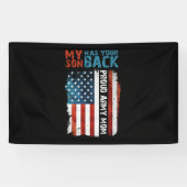 Mijn zoon heeft je achterkamertjesmam spandoek (Horizontaal)