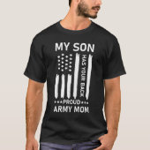 Mijn zoon heeft je rug trots leger mam - USA Ameri T-shirt (Voorkant)