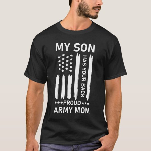 Mijn zoon heeft je rug trots leger mam - USA Ameri T-shirt (Voorkant)