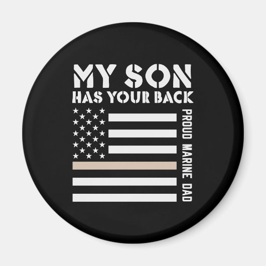 Mijn zoon heeft je zeevader op de rug. magneet (Voorkant)