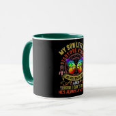 Mijn zoon heeft me mooie herinneringen laten ligge mok (Voorkant links)