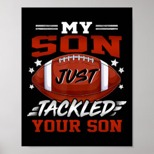 Mijn zoon heeft net je zoon Football leuk kerstfee Poster