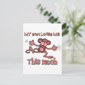 Mijn zoon houdt zo veel van me briefkaart (Staand voorkant)