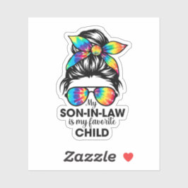 Mijn zoon in de wet is mijn favoriete boodschappen sticker