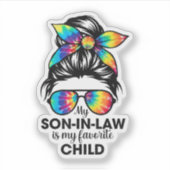 Mijn zoon in de wet is mijn favoriete boodschappen sticker (Voorkant)