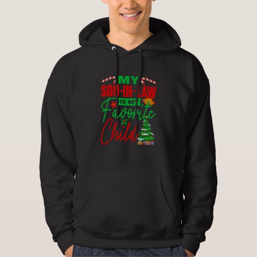 Mijn zoon in de wet is mijn favoriete kerstmis voo hoodie (Voorkant)