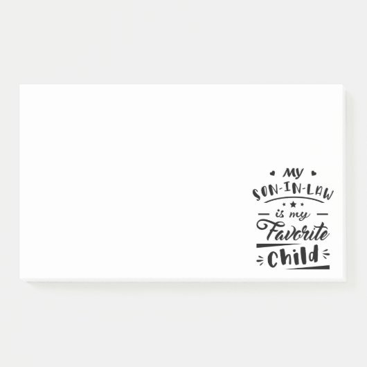 Mijn zoon in de wet is mijn favoriete kind post-it® notes (Voorkant)