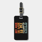 Mijn zoon in de wet is mijn favoriete kinderfamili bagagelabel (Voorkant verticaal)