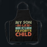 Mijn zoon in de wet is mijn favoriete kinderfamili schort<br><div class="desc">Mijn zoon in de wet is mijn favoriete kinderfamilie Groovy</div>