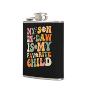 Mijn zoon in de wet is mijn favoriete kinderretro  heupfles (Links)