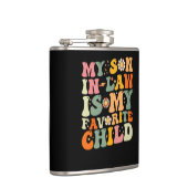 Mijn zoon in de wet is mijn favoriete kinderretro  heupfles (Rechts)