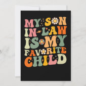 Mijn zoon in de wet is mijn favoriete kinderretro  kaart (Voorkant)