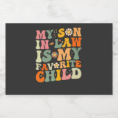 Mijn zoon in de wet is mijn favoriete kinderretro  likeurfles etiket (Enkel label)