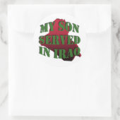 Mijn zoon Irak Stickers (LG) (Tas)