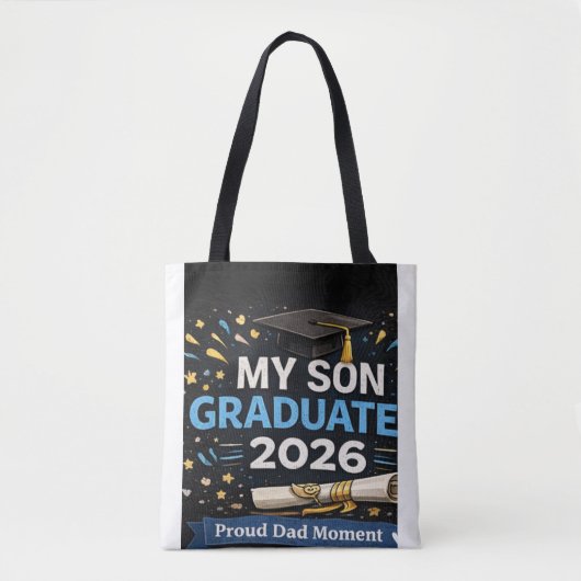 Mijn zoon is afgestudeerd 2026 tote bag (Voorkant)