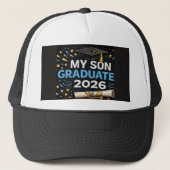 Mijn zoon is afgestudeerd 2026 trucker pet (Voorkant)