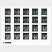 Mijn zoon is afgestudeerd 2026 vierkante sticker (Vel)