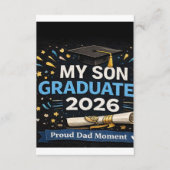 Mijn zoon is afgestudeerd in 2026 informatiekaartje (Voorkant)