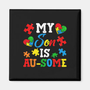 Mijn zoon is au-some autisme bewustzijn maandelijk magneet