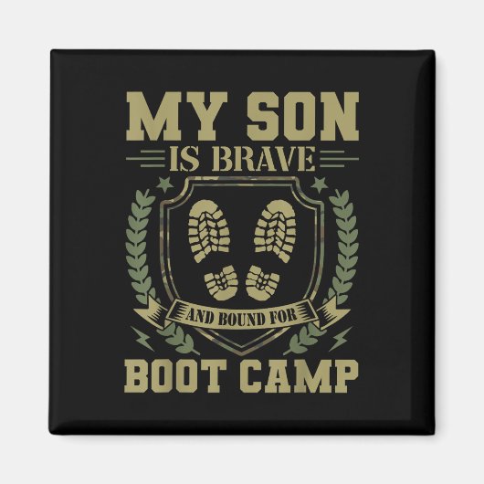 Mijn zoon is dapper en gaat naar de trainingskamp magneet (Voorkant)