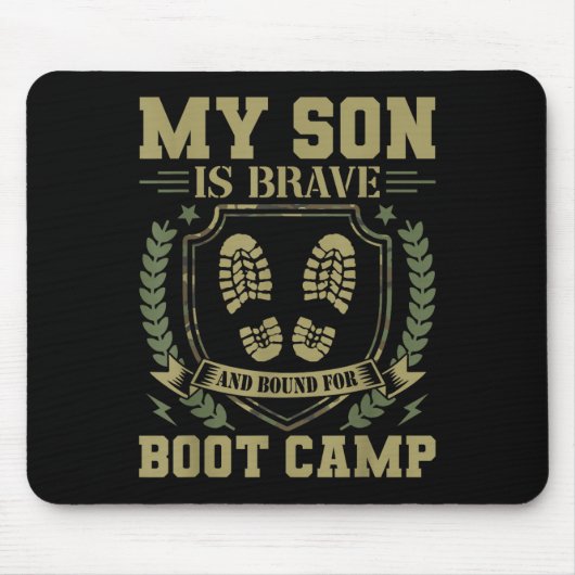 Mijn zoon is dapper en gaat naar de trainingskamp muismat (Voorkant)