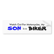 Mijn zoon is een Biker Bumpersticker