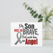 Mijn zoon is een engel 1 hersenkanker briefkaart (Staand voorkant)