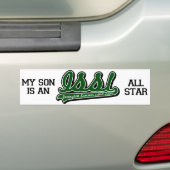 "Mijn zoon is een ISSL All Star" Bumpersticker (Op auto)