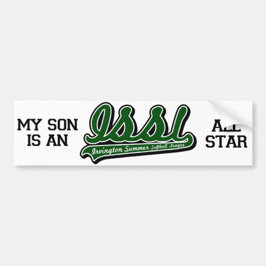 "Mijn zoon is een ISSL All Star" Bumpersticker (Voorkant)