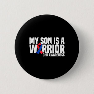 Mijn zoon is een krijger CHD aangeboren hartaandoe Ronde Button 5,7 Cm