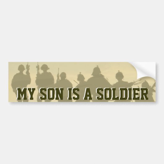 MIJN ZOON IS EEN SOLDaat AUTO STICKER (Voorkant)