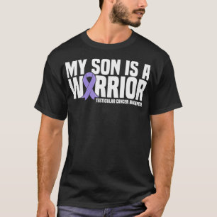 Mijn zoon is een Warrior Testicular Cancer Awarene T-shirt