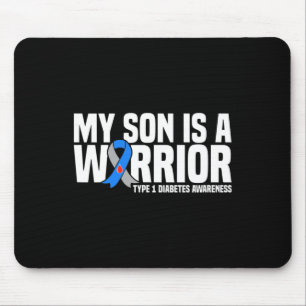 Mijn zoon is een Warrior Type 1 Diabetes Awareness Muismat