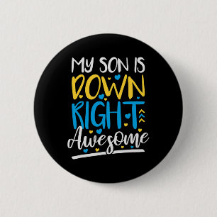 Mijn zoon is helemaal Geweldige naar beneden, synd Ronde Button 5,7 Cm